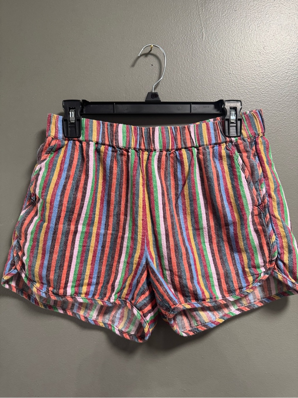 Madewell Multicolor Striped Pull On Shorts Pockets M